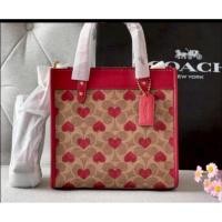 ราคา Coach Field Tote 22 In Signature Canvas With Heart Print (40968585575)