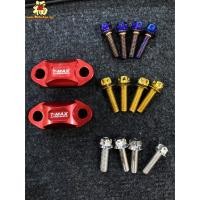 ราคา 528. ประกับหูกระจก T-MAX ใส่ได้ทุกรุ่น DRONE ADV/MONKEY/PCX/CB/CBR150-650 ประกับแฮนด์ ฝาปิด ประกับ ** (11802223538)