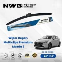 ราคา ที่ปัดน้ําฝนรถยนต์ Mazda 2 Premium Multiclips (NNB WPM 24" & 14") (57153606171)