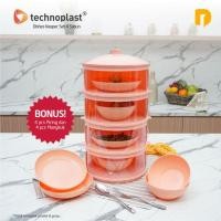 ราคา จาน ผู้รักษาประตู ชุด เทคโนพลาสต์ เครื่องดูดควันที่เก็บอาหาร 4 ชั้น (28315196555)