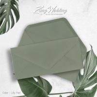 ราคา ซองการ์ดแต่งงาน สีLily Pad สำหรับใส่การ์ดขนาด 4 x 9 นิ้ว (50ซอง/แพค) (9554503745)