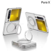 ราคา LUKEN Capa สําหรับ Huawei Pura X Ultra Thin ผู้ถือแหวนสําหรับ PuraX VDE-AL00 Flip ป้องกัน Kiskstand สําหรับ HUAWEI Pura X 5G (28790152280)