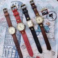 ราคา นาฬิกาข้อมือ สายหนังแท้แนววินเทจ มีหลายแบบให้เลือก (Set M) (5476910091)