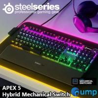 ราคา Steelseries Apex 5 RGB OLED Mechanical Gaming Keyboard - Blue Hybrid Switch (14614309922)