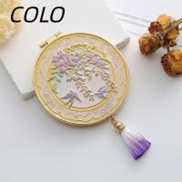 ราคา โคโล กระจกแต่งหน้ากระจกเครื่องสําอางสไตล์จีนพับสร้างสรรค์แบบพกพาโลหะมือถือกระจกของที่ระลึกการท่องเที่ยว (51453770985)