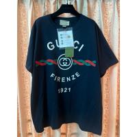 ราคา Gucci Cotton Jersey Gucci Firenze 1921 T-Shirt Dark Blueเสื้อแบรนด์เนมแท้ (43414626483)