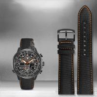 ราคา สายนาฬิกาหนังไนลอนสําหรับ Citizen Air Eagle Series JY8035-04E 8030-83e 8037-50e กันน้ํา Sweat-Proof Watchband 23 มม. (42073652019)