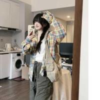 ราคา เสื้อเชิ้ตแขนยาวคอปกลายสก็อตโทนสีทูโทนตัดกัน CTB076 มีกระดุมหน้าอก46 มีกระเป๋า ฟรีไซส์สำหรับผู้หญิงฤดูร้อน พร้อมส่ง (28453544737)