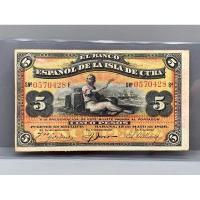 ราคา ธนบัตรรุ่นเก่าของประเทศคิวบา ชนิด5 Pesos ปี1896 (10999259992)