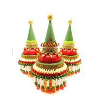 ราคา กรวยอุปัชฌาย์ / กรวยประยุกต์ (เล็ก) สีแดง จำนวน 3 ต้น (3344401334)