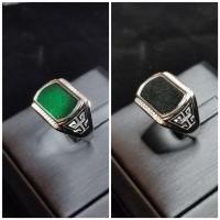 ราคา หยกดำ ส่องเขียว Natural Jadeite Type A Black Jade หยกพม่าแท้ (8464861588)