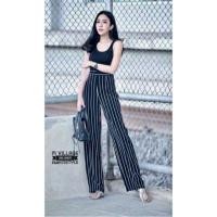 ราคา กางเกงขายาวลายริ้ว ผ้าฮานาโกะแท้ (15075737523)
