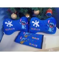 ราคา setหมอนรองคอ+ที่หุ้มเบลล์ในรถยนต์ลายสติชStitch (13620249429)