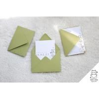 ราคา ซองการ์ดแต่งงาน ซองงานแต่ง สีเขียวโอลีฟ 100 แกรม สำหรับใส่การ์ดขนาด 5 x 7 นิ้ว (25569340846)