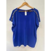 ราคา AK ผ้าเด้ง เนื้อทราย Dana Buchman ไซส์ XL อกหน้าผ้า 50 นิ้ว ยาว 25 เสื้อสาวอวบ เสื้อยืด (26725078135)