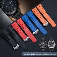 ราคา สายนาฬิกาข้อมือ ยางซิลิโคนนิ่ม 22 มม. กันน้ํา พับได้ สําหรับ TAG HEUER Strap MONACO CARRERA FORMULA 1 (20088284733)