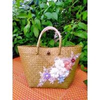 ราคา กระเป๋าสานกระจูดลายดอกไม้ (3769002756)