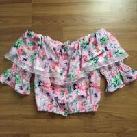 ราคา เสื้อปาดไหล่ลายดอกcps (156547795)