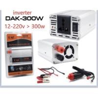 ราคา เครื่องแปลงกระแสไฟฟ้า DAK 12V-300w POWER INVERTER 12V DC เป็น 220V AC ขนาด 300W (9613567521)