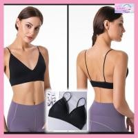 ราคา เสื้อสปอร์ตบรา สายเดี่ยวครอป เสื้อออกกำลังกาย Sport Bra SP055 (26115454956)