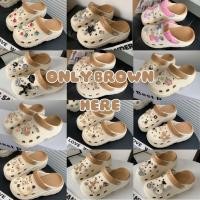 ราคา (พร้อมส่ง) รองเท้าหัวโตผู้หญิง พื้นสูง 5 ซม. แถมตัวติด รองเท้าแฟชั่นรัดส้น งาน EVA รองเท้าผู้หญิง H-13A-BROWN binbinzhao (28100932104)