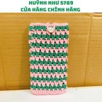 ราคา [GENUINE]กระเป๋าโทรศัพท์ไหมพรมยืดหยุ่น ขนาด 8x16,5cm ใส่ ip 13prm,,, (47602556742)