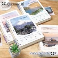 ราคา กําลังมาแรง สมุดโน๊ตแบบหลวม, สมุดโน๊ตเส้นแนวนอน 60 แผ่นที่ถอดออกได้, ปกสีน้ํามัน ข5/ก5 บัญชีแยกประเภทมือ สมุดบันทึก อุปกรณ์สํานักงาน (48604663061)