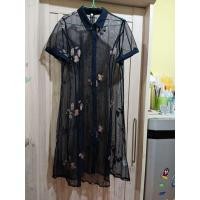 ราคา เดรสลูกไม้ผ้าปักสีกรมท่าไม่คันผ้านิ่มอก40ยาว41นิ้ว (55103244880)