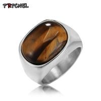 ราคา 2 color Natural Tiger Eye Rings Flower Band Stone Ring For men Women Antique Silver Plated Fashion Jewelry (43575907091)
