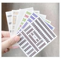 ราคา สติ๊กเกอร์ติดเล็บ ลายตาราง ตางรางทำเล็บ (13230445346)