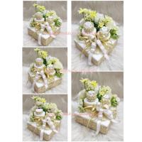 ราคา สินสอดทองหมั้นเสี่ยง/มัด/แหวนแต่งงาน (2พีซี แหวนที่ใช้) - สีขาวครีม (54950123438)