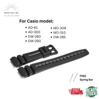ราคา สายนาฬิกาเหมาะสําหรับ Casio AD-300 AD-61 DW-280 DW-290 MD-309 MD-310 DW-285 PU 19mm (19780242426)
