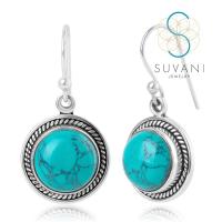 ราคา SUVANI เงินแท้ 92.5% ต่างหูหินเทอร์ควอยส์ (turquoise) หินสีฟ้า หินเสริมพลังอำนาจ ต่างหูห้อย ต่างหูเงินแท้ เครื่องประดับ (22058161164)