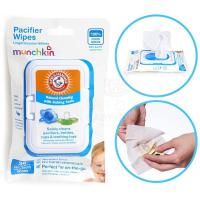 ราคา พร้อมส่ง กระดาษเปียกสำหรับทำความสะอาดจุกนม จุกหลอก ยางกัด Munchkin Arm & Hammer Pacifier Wipes (6263239742)