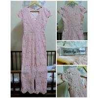 ราคา ❌หมด❌ จั๊มขายาวลูกไม้ อกไขว้ งานป้าย Hiso Dress มือ1 (6594139496)