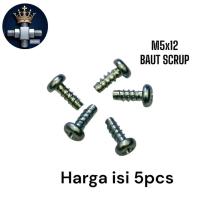 ราคา M5x12 SCREW BOLT COARSE BOLT 1.2ซม. LENGTH (40524757774)