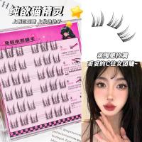 ราคา ขนตาปลอมติดด้วยตนเองปลอดกาว Pure Desire Cat Elf Self-Grafting Segmented Lazy Trilogy Eyelashes Factory Ready stock1.24 (48855264470)