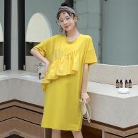 ราคา ชุดเดรสคลุมท้องสไตล์เกาหลี ผ้ายืดเนื้อผ้านิ่มใส่สบาย AA2635 (2279507112)