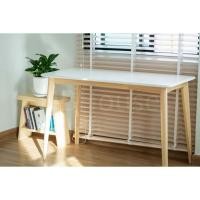 ราคา โต๊ะทำงานไม้ยางพารา หน้าท๊อปพ่นสีขาว (25201084800)