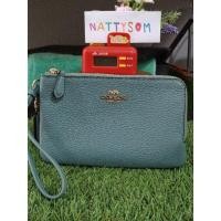 ราคา พร้อมส่งCoach คล้องมือ 2 ซิป S แท้ 100% (19449731287)