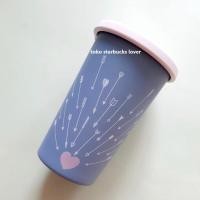 ราคา Preloved Starbucks Tumbler Preloved Valentine Edition Purple Heart Mercury Stainless Steel Starbucks Tumbler (25543541767)