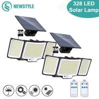 ราคา 238/328 LED Solar Lamp Outdoor 348Wall Lamp IP65 Waterproof Spotlights Lamp Motion Sensor Solar 3 Mode StreetLightGarden (57354582856)