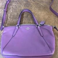 ราคา กระเป๋า Coach ทรงพัดมินิ 10" สีม่วง มือสองของแม่ค้า สภาพดี (829366382)