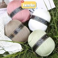 ราคา ดีที่สุด มือถักเส้นด้าย,บางลูกไม้ผ้าไหมแท้เส้นด้ายฝ้าย,สบายถักอุปกรณ์โครเชต์เส้นด้ายสําหรับโครเชต์ถักเสื้อกันหนาวผ้าคลุมไหล่ (40177898301)