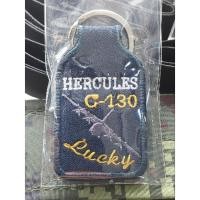 ราคา พวงกุญแจผ้า C-130 Lucky สีดำอักษรสีเหลือง กองทัพอากาศ ทหารอากาศ (18095781735)