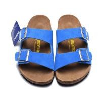 ราคา Birkenstock Arizona Men/Women Classic Cork Beach Sandals Non-Slip Sky Blue Casual Shoes 34-46 BYNBFF (43626748237)