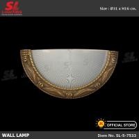 ราคา โคมไฟติดผนังภายใน ลายหลุยส์ ขอบสีทองรมดำ รหัส SL-5-7533 (4955022310)