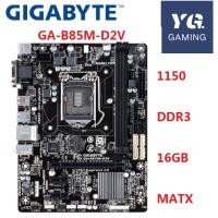 ราคา Gigabyte GA-B85M-D2V เมนบอร์ด LGA 1150 DDR3 USB3.0 16G B85 SATA III Systemboard ใช้ (51100402349)