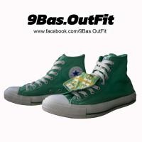 ราคา Converse รองเท้าผ้าใบหุ้มข้อมือสองของแท้ สีเขียว ปีลึก 2006 เบอร์ 41.5 (25196243632)