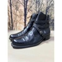 ราคา balck leather Jodhpur Strap Boots dsquared 2 made in italy(used) (28115550586)